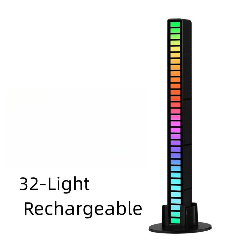 Car RGB Sound Control Synchronized Rhythm Light Net Red Colorful Music Ambient Light Car Desktop Sensor Creative Led Pickup Ligh