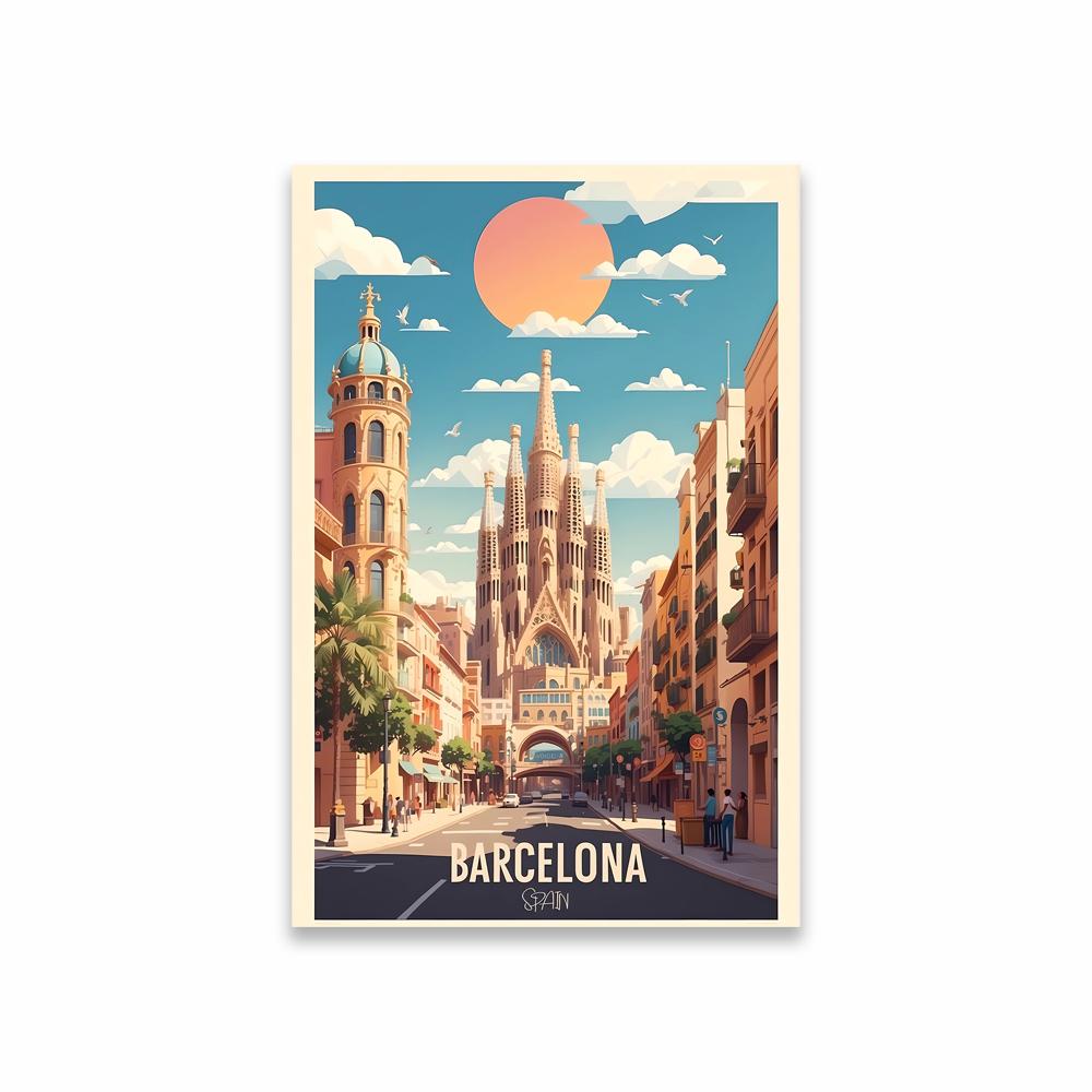 Vintage Travel Poster New York City Travel Print Wall Art Poster Colorful Italy City Print Travel Landscape Art Canvas Painting