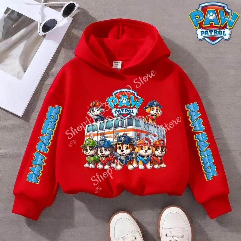Paw Patrol Clothing for Boy Girl Long Sleeve Hoodie Chase Skye Clothes Tee Comfortable Tops Cartoon Base Swsweatshirt Kids Gift