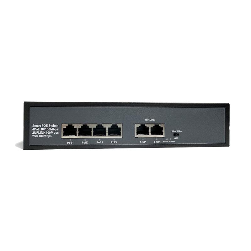 AI Smart PoE Gigabit Switch with 4, 8, or 16 Ports for Network Surveillance