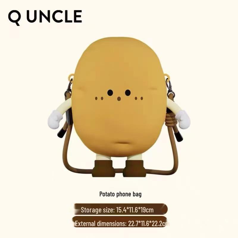 Q Version Cartoon Vegetable Silicone Keychain Earphone Coin Mini Bag Pendant for Kids