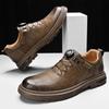 Designer Brand Men's Genuine Leather Shoes Anti-skid Casual Shoes Men's Camping Shoes Park Walking Shoes Versatile Free Delivery