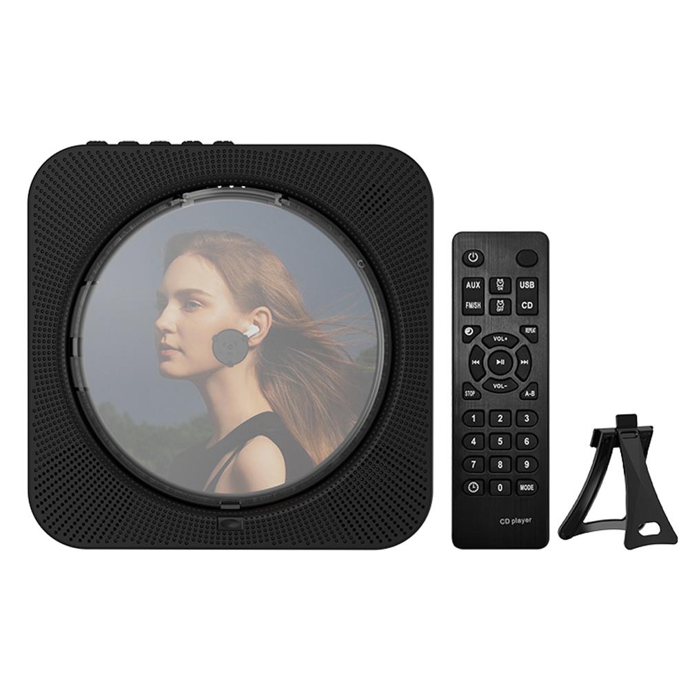 

Portable CD Music Player LED Display Bluetooth-compatible 5.1 Stereo Speaker Music Player FM Radio Stereo CD Player with Bracket