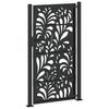 Garden Gate Black 100x175 Cm Steel Wave Design