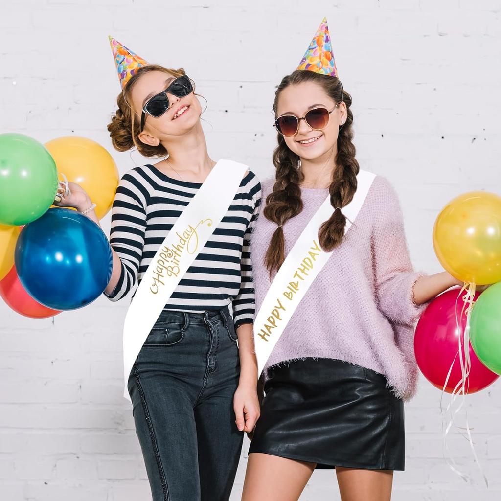 2 Pack White Sash Plain Beauty Pageant Sashes Blank Satin Sashes for Pageants, Plain White Sash, Blank Sashes to Decorate Sashes, DIY Sash for Party