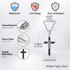 Trendy Cross Necklace for Men Boys,Stainless Steel Pendant Necklace,Anniversary Father's Day Gifts