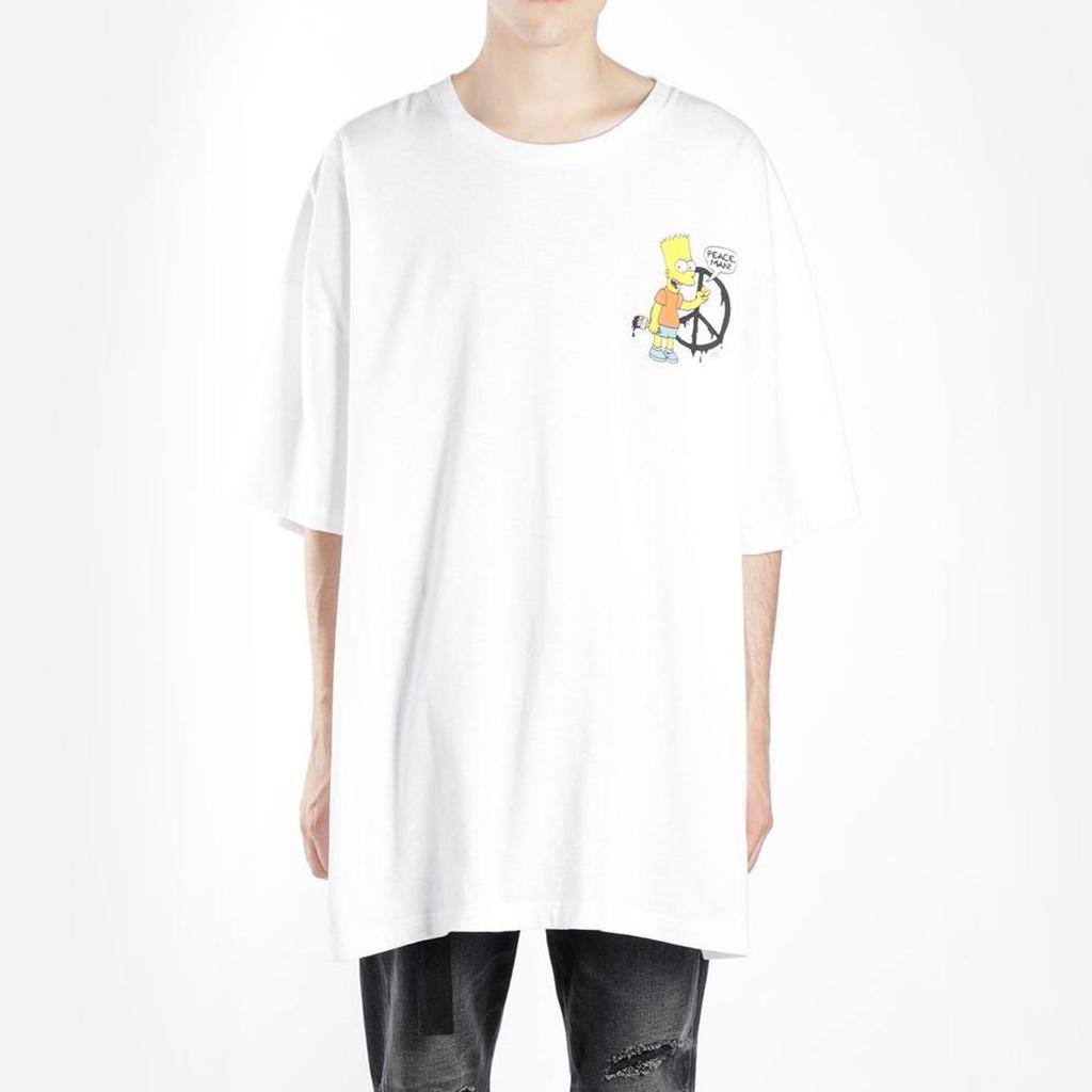 Off Bart Peace Oversized T Shirt OMAA066S191850340188