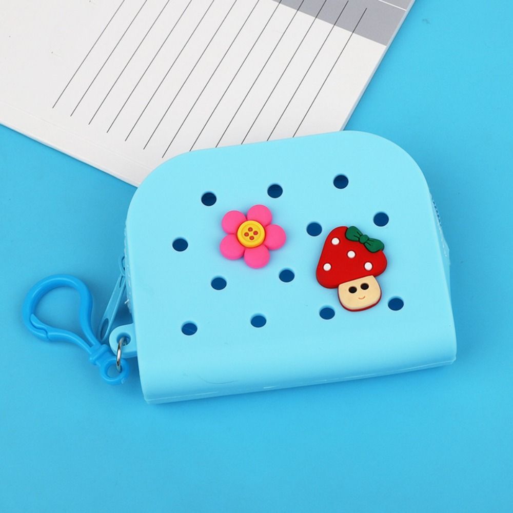 New Holes Coin Purse Mini Silicone Money Bag Zipper Card Holder