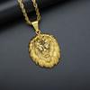 HIP Hop Lion Head Pendant Necklaces Men's Gold Color Punk Animal Jewelry
