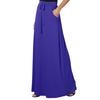 Women Maxi Skirt Adjustable Drawstring High-Waisted Solid Color Long Skirt with Pockets Casual Work Skirt