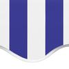 vidaXL Ersatzstoff für Markise Blau und Weiß 380x345 cm Polyester