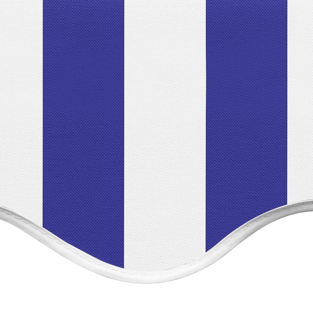 vidaXL Ersatzstoff für Markise Blau und Weiß 380x345 cm Polyester