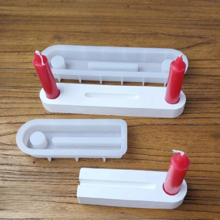 Handmade Candle Holder Molds Candle Stand Molds 1/2Holes Candlesticks Mould