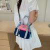 New Stylish Design Solid Color Nylon Handbags 2026 High Quality Sewing Thread Soft Shoulder Bags Large Capacity String Sweet Bag