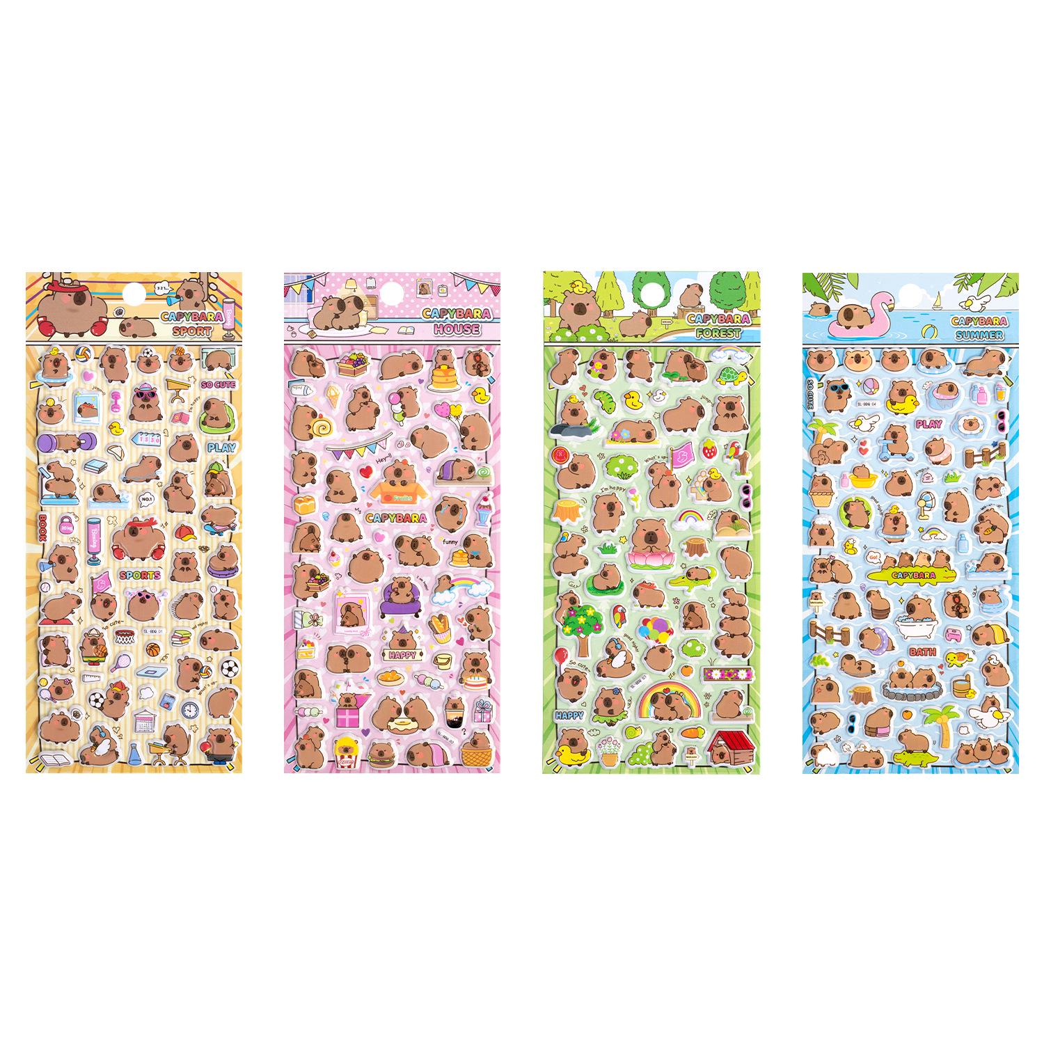 

Будда Капибара 3D пенные наклейки для детей - Милые животные ручной работы наклейки-награды для малышей