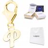 Gold Pendant Hanging With Letter P Alphabet Initial Name Sign Silver 925