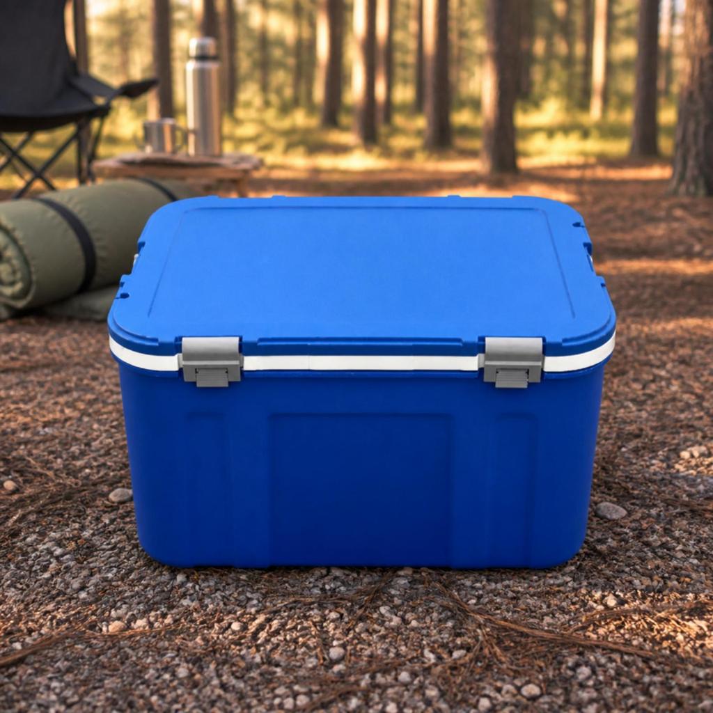 60-Liter Insulated Cooler Box Wipe-Clean for Outdoor Events, Fishing, Fishermen