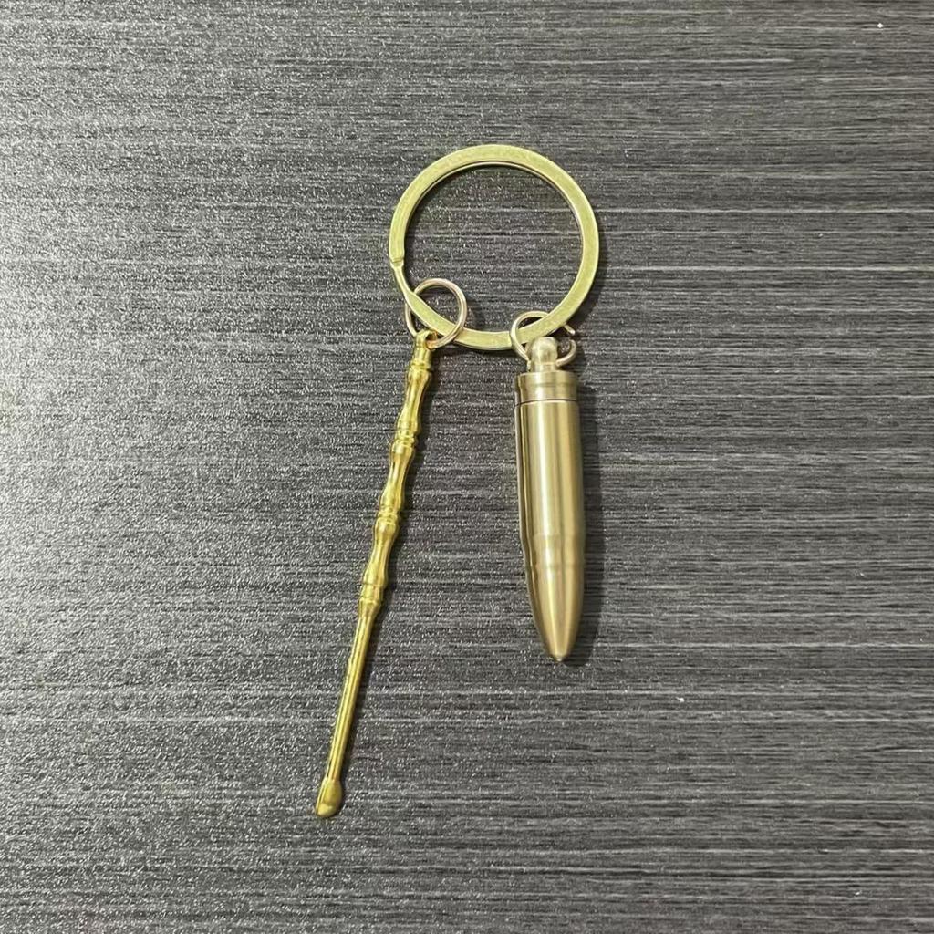 Messing-Kugel Handgemachtes Mini-Messer Schlüsselanhänger Anhänger