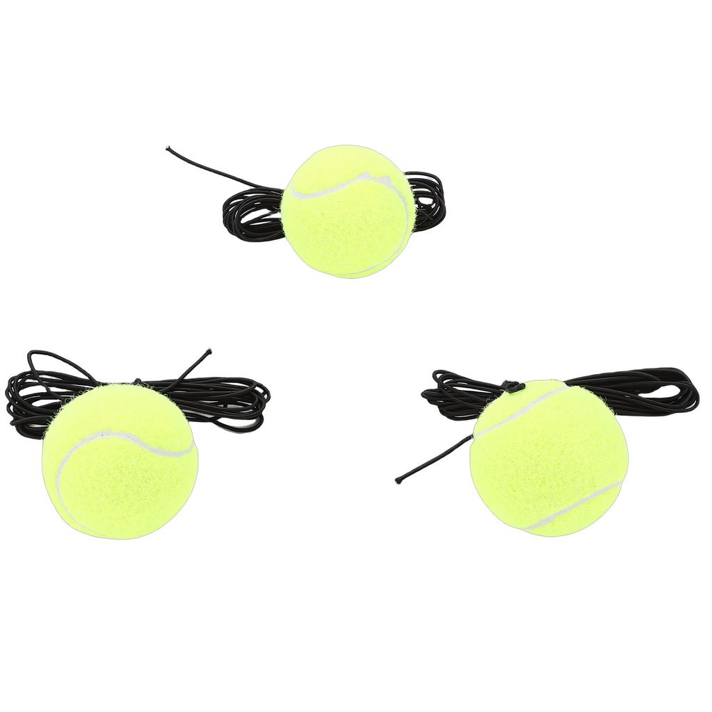 3pcs Tennis Training Balls with Strings Synthetic Fiber Tennis Ball Training Equipment for Self Practice Tool