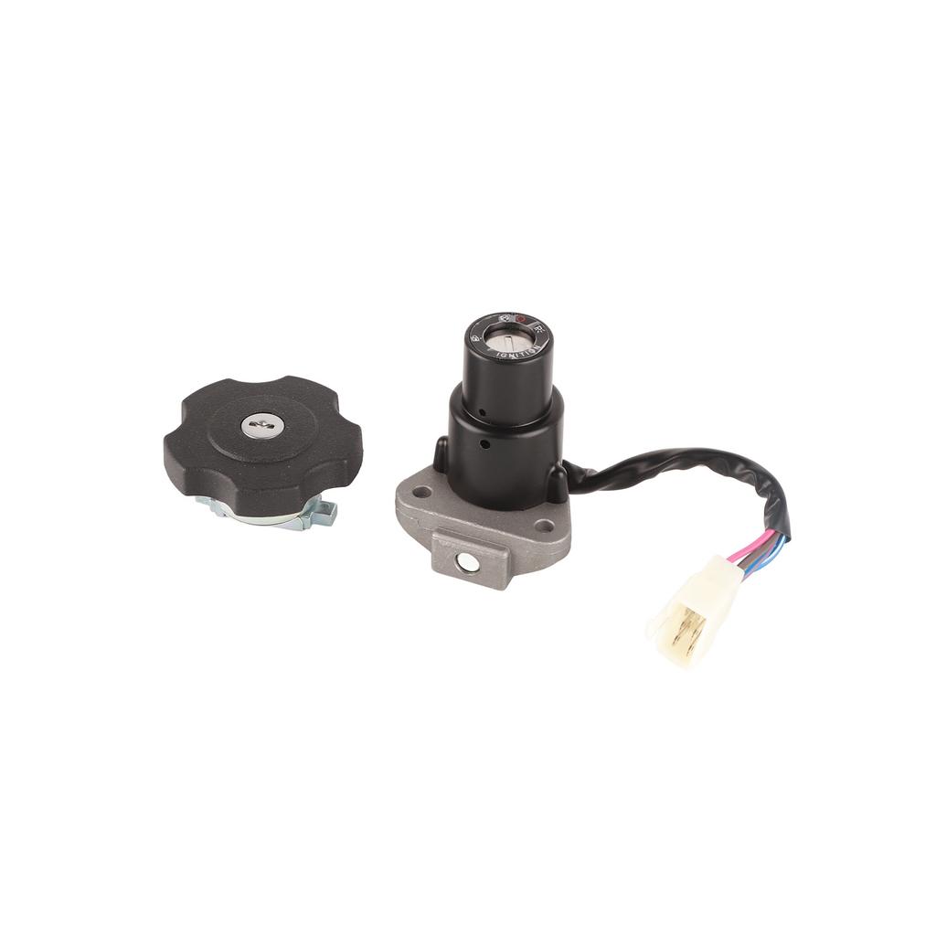 Motorcycle Ignition Switch Fuel Gas Tank Cap Lock Kit with Key Electrical Switch Set for XT600