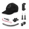 Chapéu de Sol Boné Para Gopro Hero 13 12 11 10 9 8 7 Insta360 X5 X4 X3 X2 Eken Dji Osmo Action 5 4 Pro Acessórios de Câmera Preto