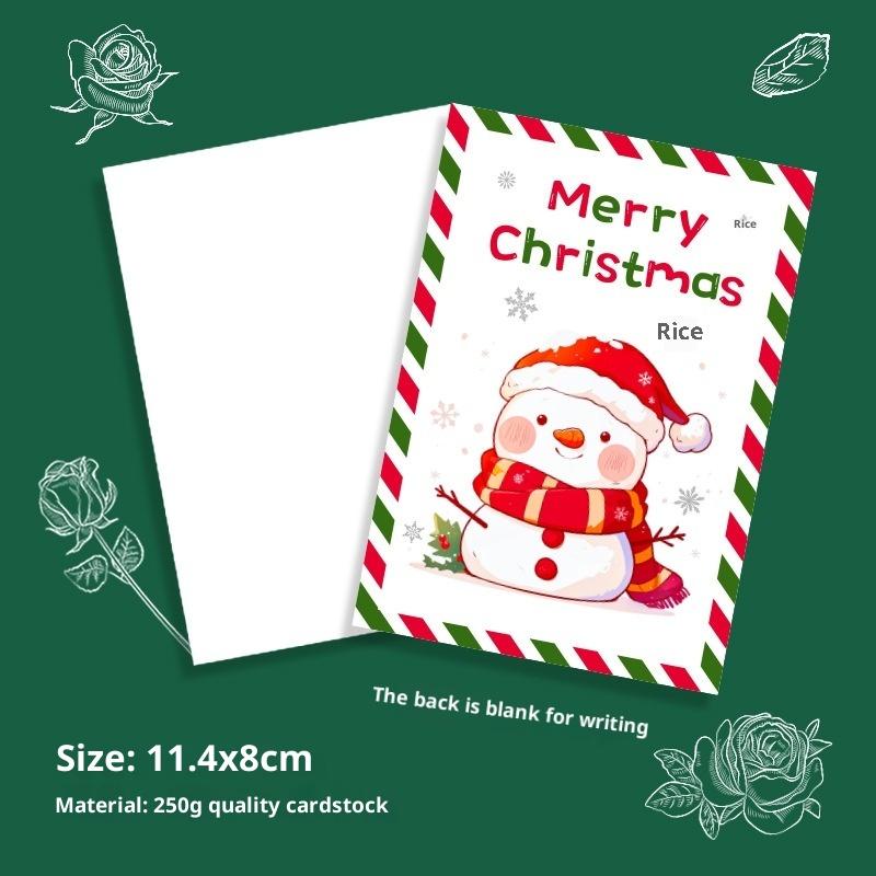 10Pcs Christmas Cards, Handwritten Thanks, Blessings, Messages, Gifts, Decorations, Small Cards, Parties, Birthdays, Holidays