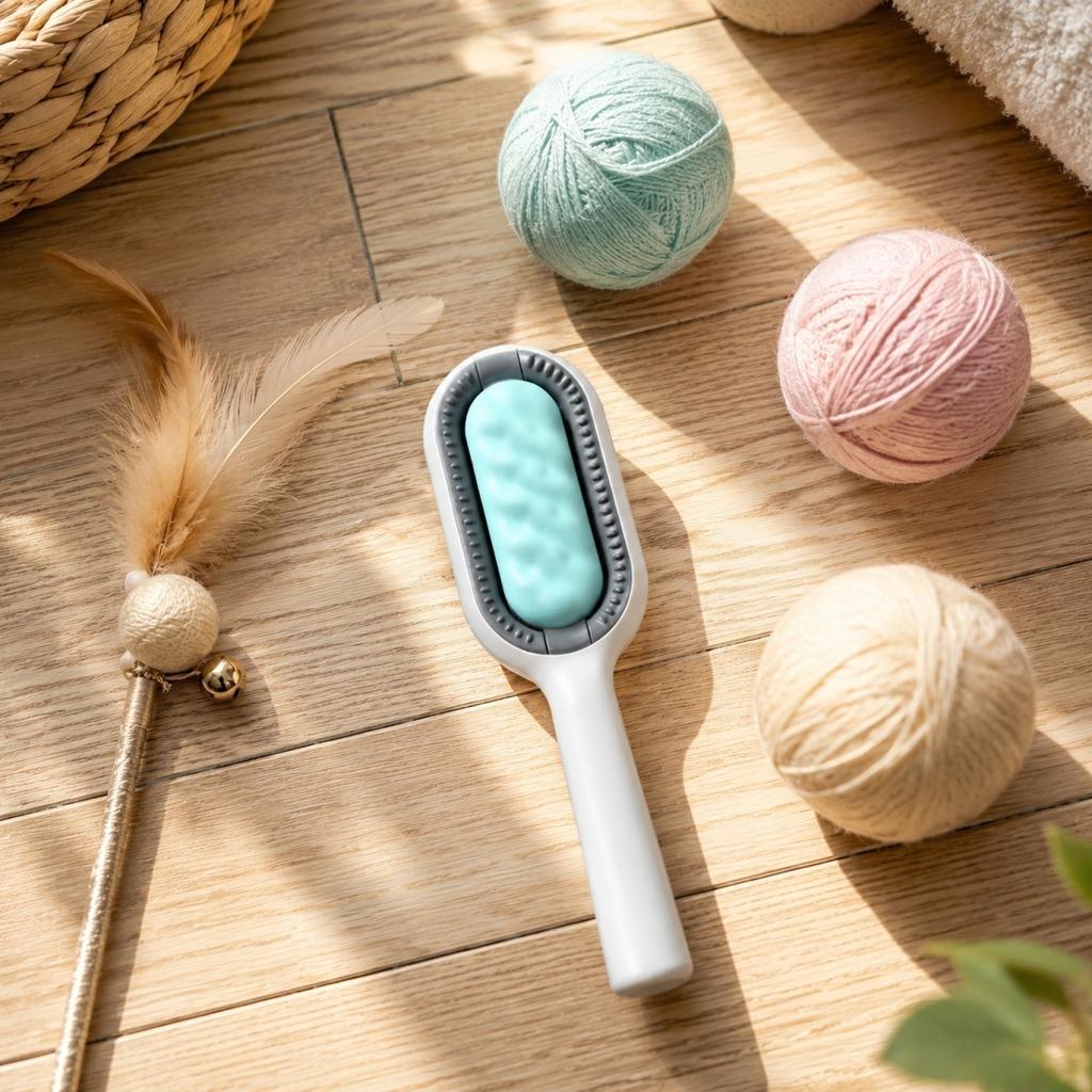Pet Hair Removal Comb for Cats and Dogs Detangling Brush Fur Shedding Tool Grooming Cleaning Comb for Pet Hair and Mats Removal