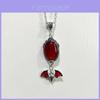 Gothic Vampire Bat Necklace With Crystal Pendant For Women Summer Fashion
