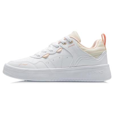 Li Ning Skateboard Shoes Women's Low Top Standard White/Swan White AGCR316-1