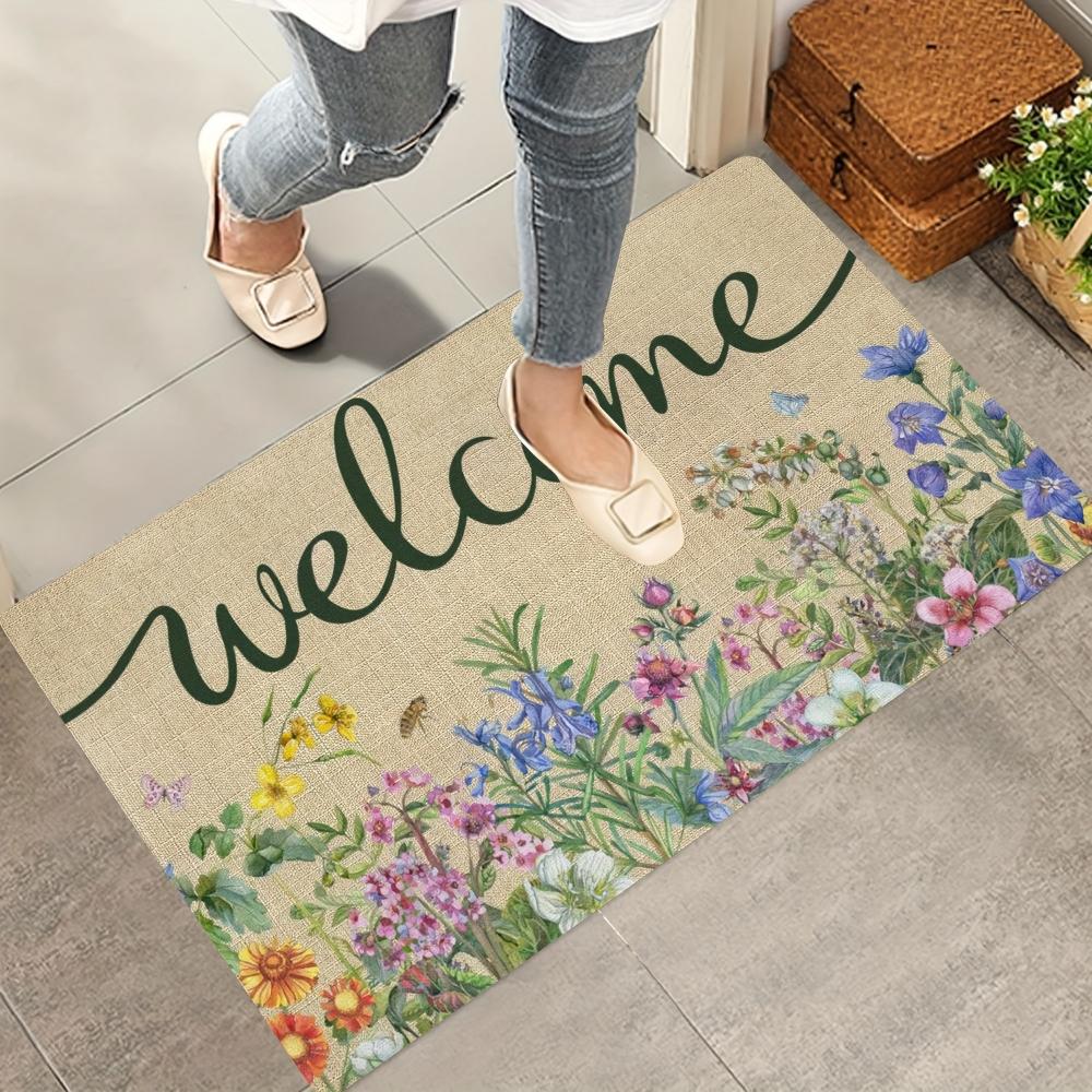 1 Pcs of Evil Eye Door Mat WELCOME Rug Living Room Bedroom Entry Doormat Outdoor Nonslip Floor Mat Sofa Foot Mat Kitchen Mat