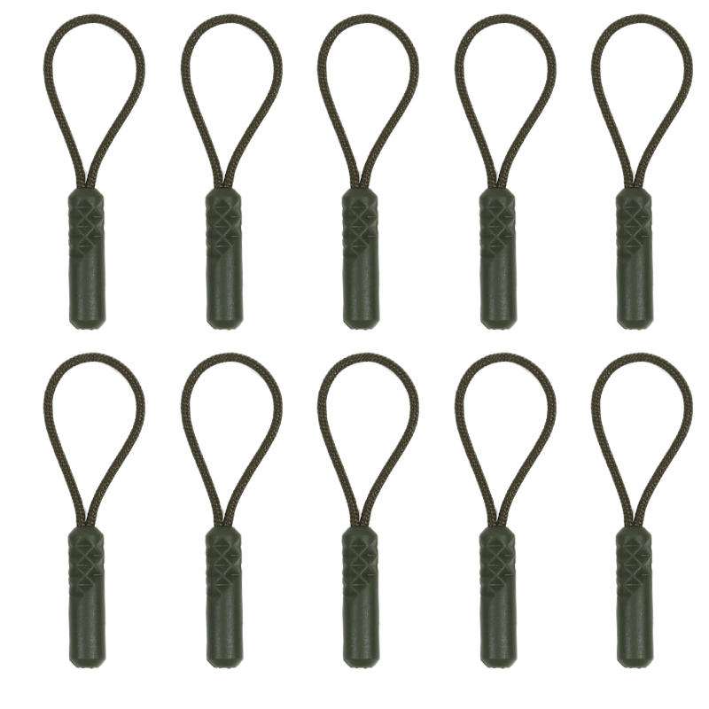 10 ks/sada 10 barevných zipů, stahovacích koncovek, náhradních sponek na lano, spony na přezku, kufr, stan, batoh, zip na šňůru