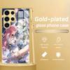 Phone Case For Samsung S26 S25 S24 S23 S22 S21 Plus Ultra Note20 Electroplated glass Phone Case Wuthering Waves AEMEATH