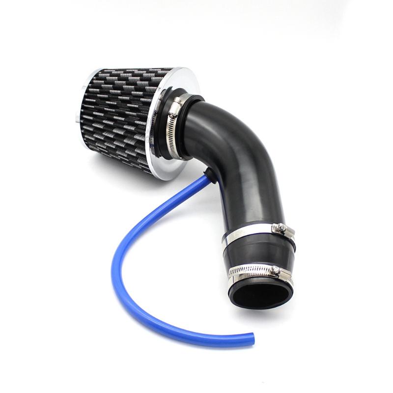 Auto Cold Air Intake Pipe 76mm 3 Inch Universal Turbo Filter Aluminum Automotive Air Filter Induction Flow Hose Pipe Kit