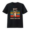 Bester Pferde Papa aller Zeiten T-Shirt Lustiger Vater für Bauern Liebhaber vintage Gewaschen Bequem Lässig Dehnbar Unisex