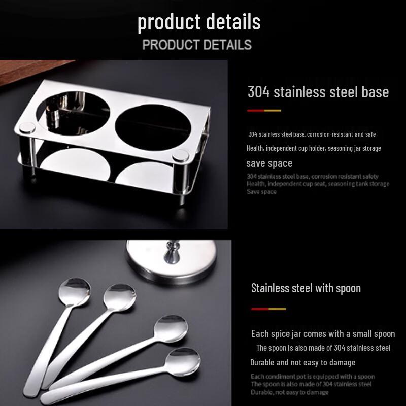 Yingbai 10-Piece Glass Seasoning Jar and Oil Bottle Set