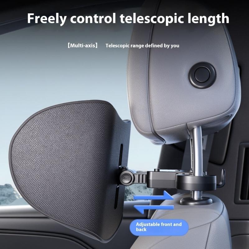 Universal Ergonomic U Shape Car Headrest With 180 Degree Adjustable Support For Long Drives Comfort Neck Support