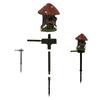 1PC/2PCS/4PCS Solar Resin House Light Arden Solar Lamp Outdoor Decor LED Light Waterproof Small House Floor Plug Lamp