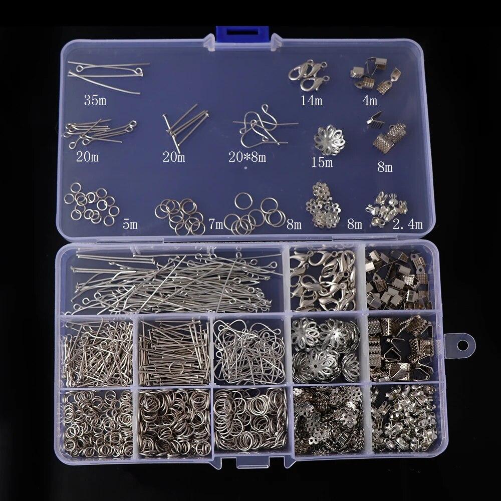 

Metal Headpins Flat Pin Connection T-Shaped Head Pins Jump Ring For DIY Jewelry Making Findings Supplies