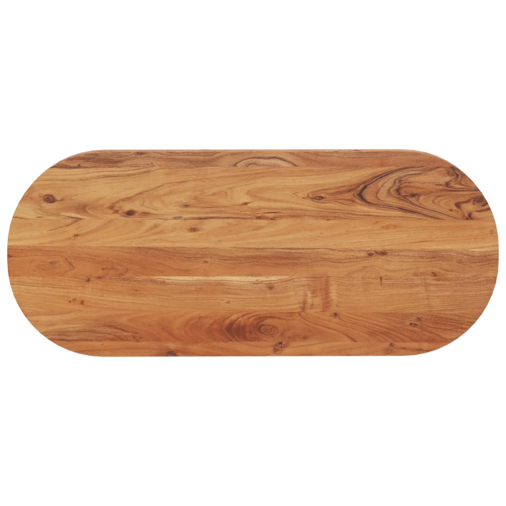 Vidaxl Tischplatte, 140X60X2,5 Cm, Oval, Massives Akazienholz