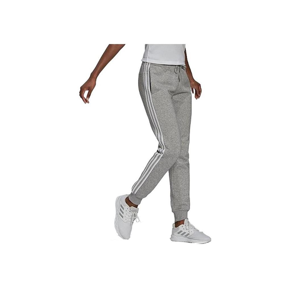 Adidas Striped Drawstring Cuffed Casual Pants Women Bottoms Gray GV6020