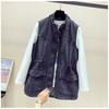 Vintage Denim Vest Women Spring Autumn Sleeveless Jacket Ladies Temperament Loose Korean Elegant Waistcoat