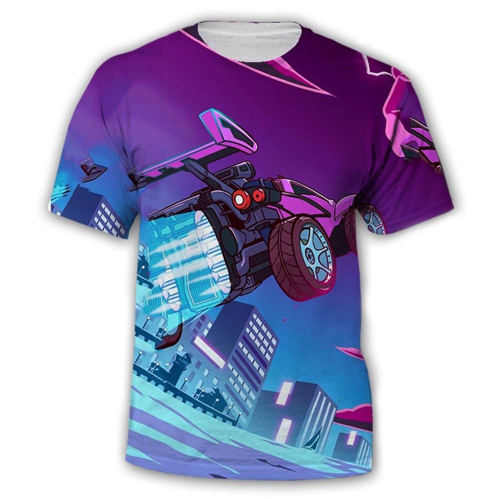 Kreativní design hry Rocket League, cool a módní tričko s neformální osobností