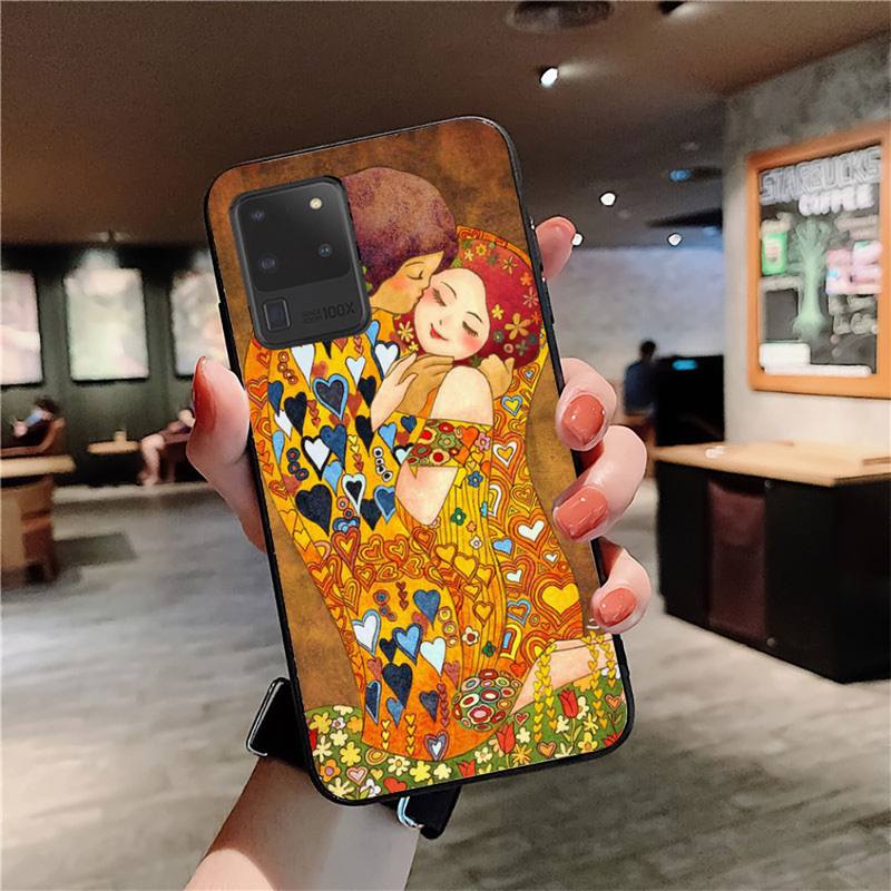 Klimt Kiss Phone Case for Samsung S20 lite S21 S10 S9 plus for Redmi Note8 9pro for Huawei Y6 cover
