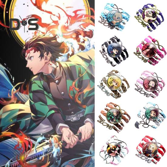 Unisex Bracelet Demon Slayer Multilayer Jewelry Cartoon Braided Bracelet
