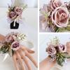 5Pcs Wedding Corsages Boutonniere Prom Boutonniere for Wedding Ceremony Anniversary, Rose Corsages for Bride and Groom,