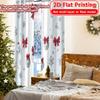 Set Of 2 Flat Printing Festive Corner Print Curtains Prints Room Decor Perfect Bedroom Modern Semi Sheer Made Polyester Window Treatment