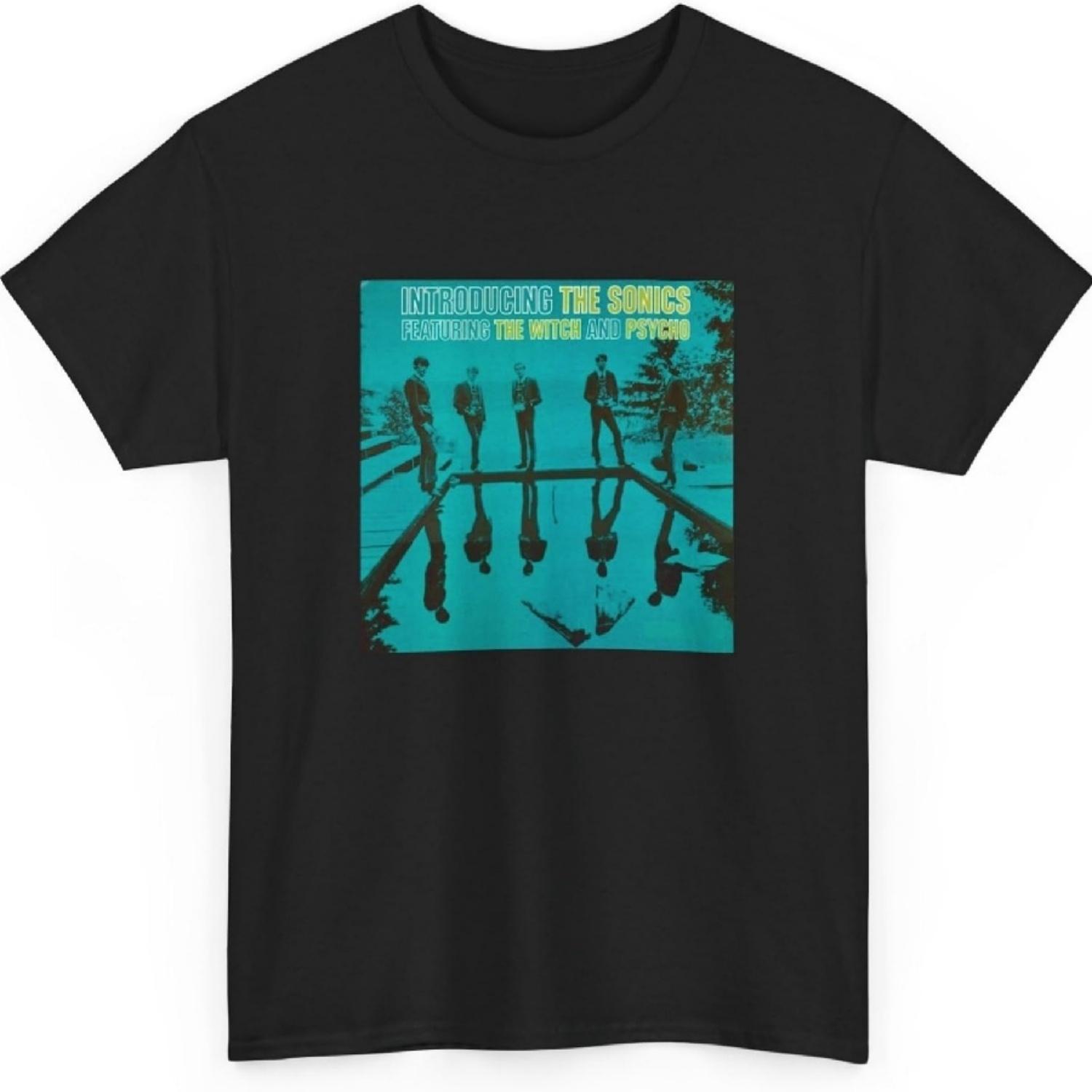 The Sonics Band T-Shirt Garage Rock Tee Psycho Witch Vintage Punk Music Album Shirt for Men Women S чёрный