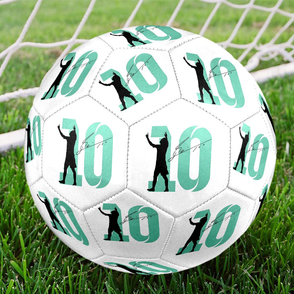 Colorful Messi Logo Design Soccer Ball Size 5 Football Machine Sewn Indoor/Outdoor Universal Football Ideal for Soccer Enthusiasts