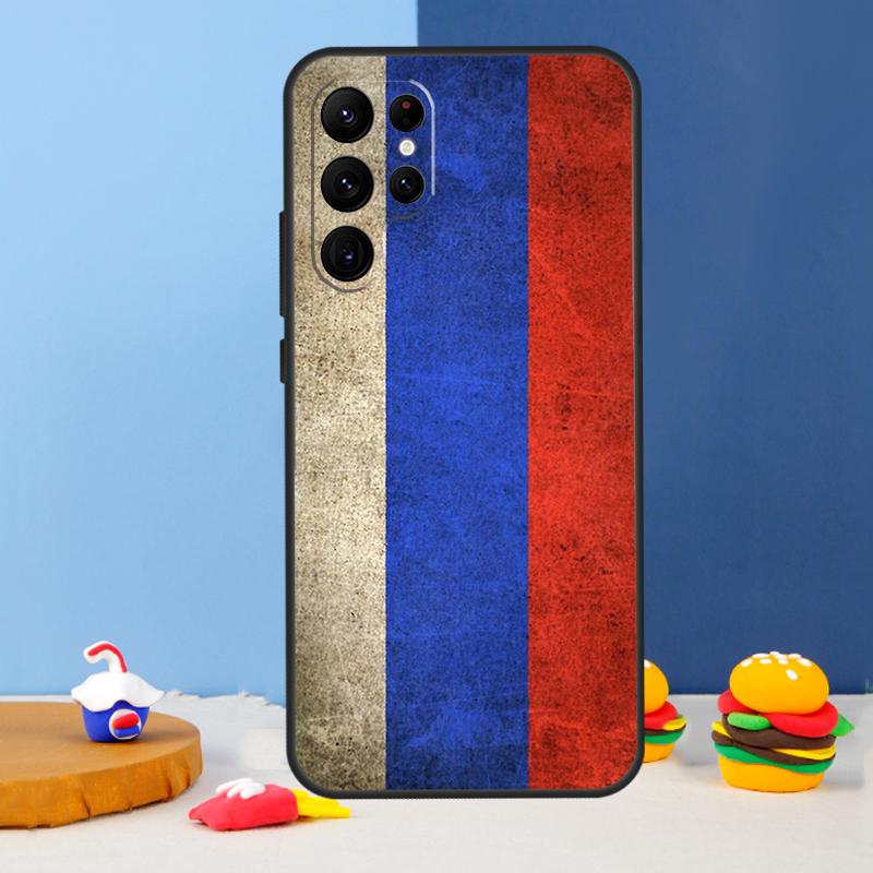 Russian Flag Phone Case For Samsung Galaxy S25 Ultra S9 S10 S20 S21 S22 Plus S23 FE S24 Ultra Cover Coque