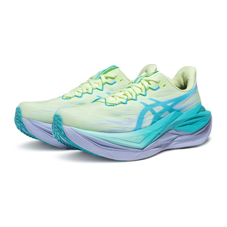 Asics Superblast 3 Comfortable Fitting Shock Absorbing Breathable Supportive Rebound Running Shoes Unisex Sneaker Green Blue 1013A177-750
